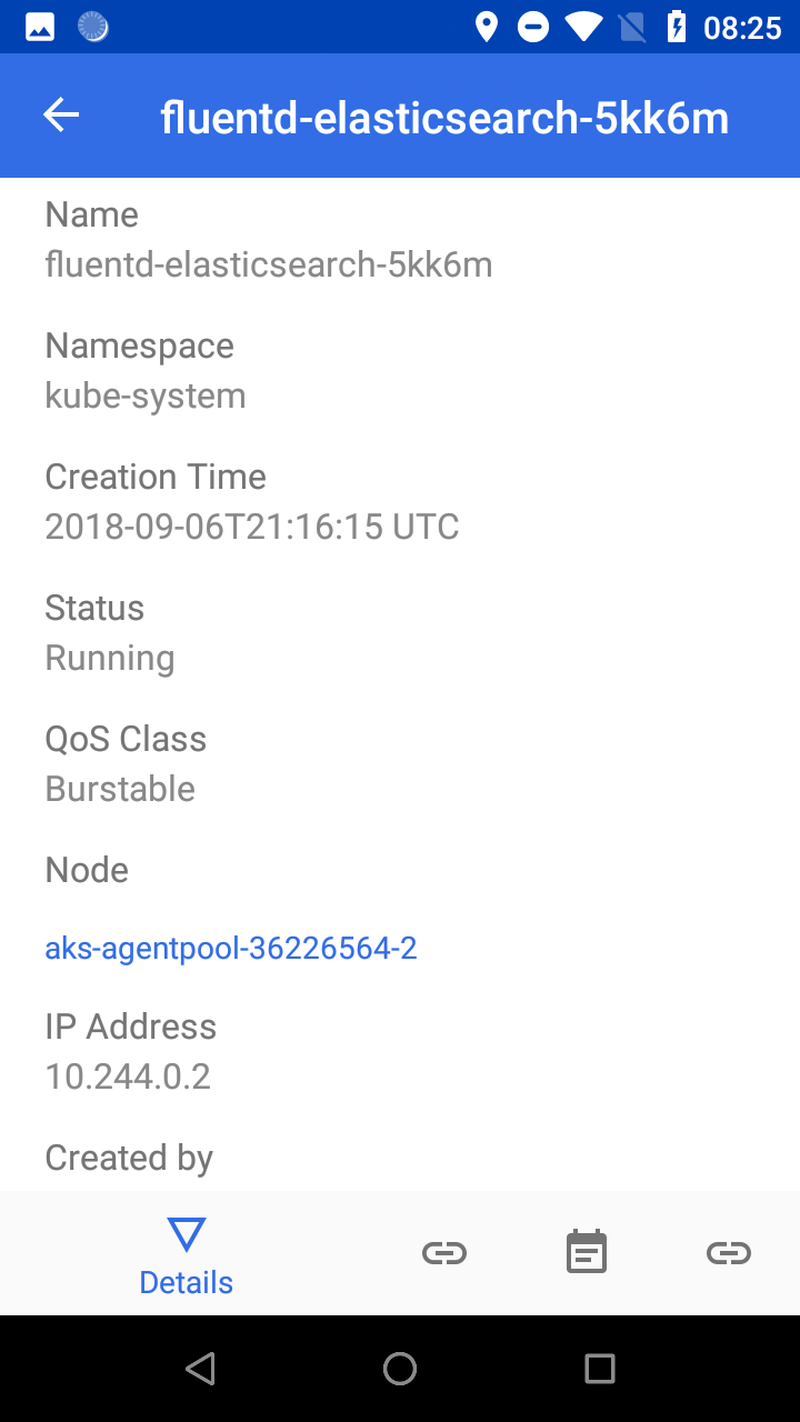 Pod Detail page